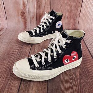 *FLAWS* Converse Unisex W8 M6 Chuck Taylor All Star 70 Hi Comme des Garcons PLAY